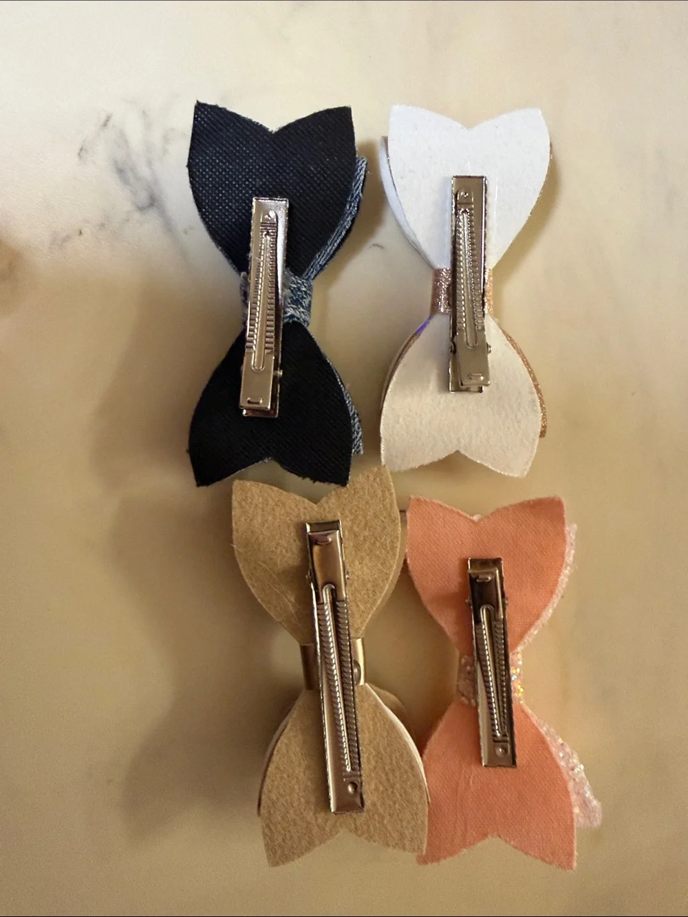 Bow Hair Clip for Kids - Glitter Accent